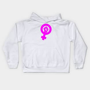 Feminist symbol pink Kids Hoodie